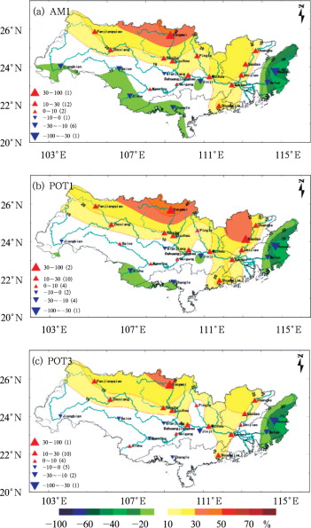 Same as Figure 5 but for the 10-year flood
