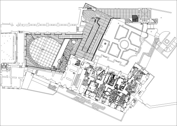 The final solution with the elliptical roof cut along the edge of the trench of ...