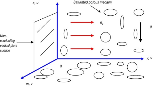 Physical model and coordinate system.