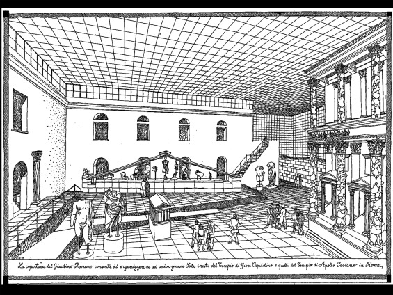 Carlo Aymonino׳s perspective of the final solution to the first phase of the ...
