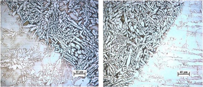 Heat affected zones.