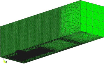 Traza de la malla 3D del modelo M2.