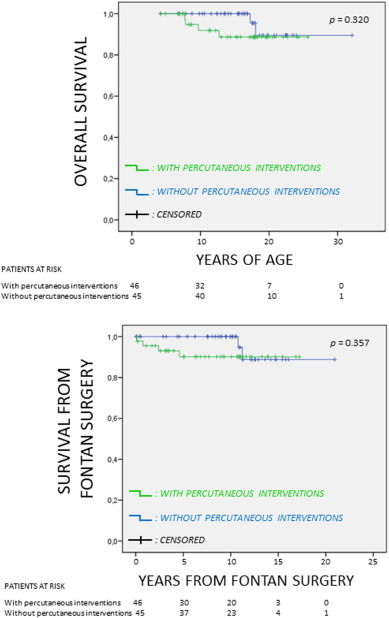 Overall survival and survival after Fontan operation among patients undergoing ...