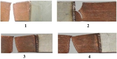Fractured samples after tensile test.