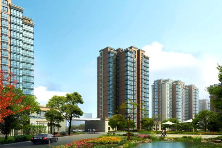 Effect pictures of high-rise dwellings.