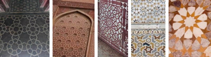 From left: Humayun Tomb in Delhi; Red Fort in Agra; Friday Mosque of ...
