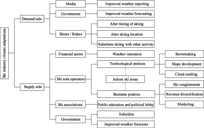 Climate adaptation options in the ski industry (slightly modified after Scott ...