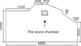 Schematic of tumulus before excavation.