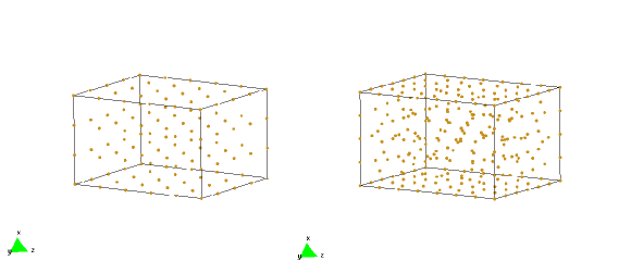 Arreglo regular e irregular de 120 y 271 puntos, barra prismatica en flexion
