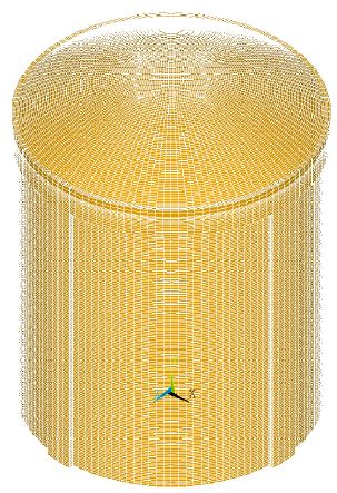 Containment building model where truss smeared elements are used for rebars [24