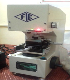 Vickers hardness testing machine.