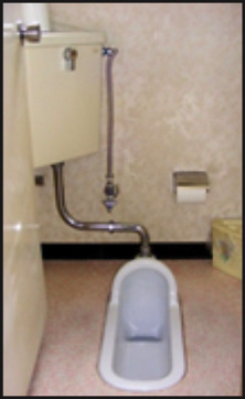 A Japanese style toilet.