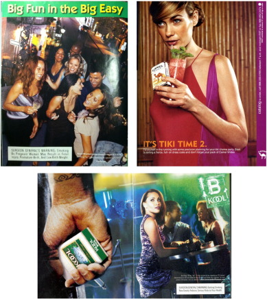 Alcohol is often portrayed in tobacco advertisements in tobacco industrys ...