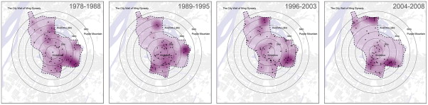 Spatial distribution of residential space.