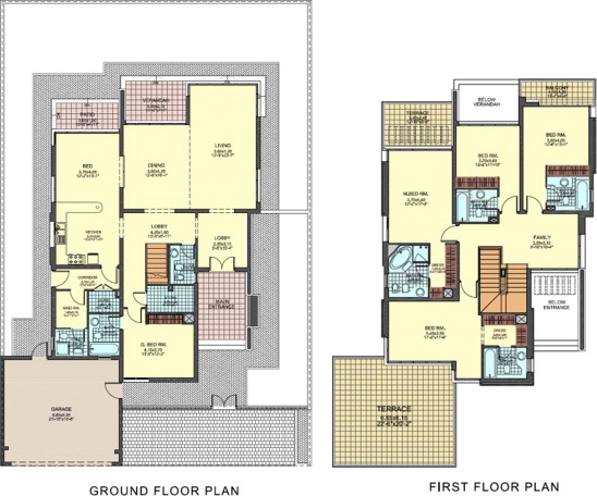 Floor plan of the case study villa.