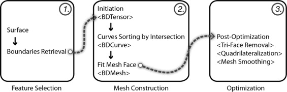 Proposed workflow for boundary-driven mesh optimization.