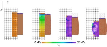 Etapas de deformación en la simulación del ensayo de compresión no confinada ...