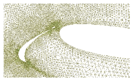 Mesh obtained after two refinement steps using equiditribution of global error (μ=0.01)