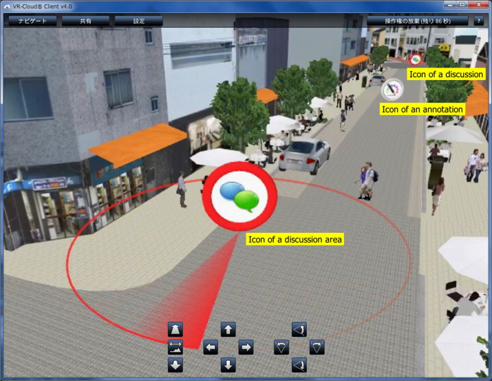 Icons for both annotation and discussion functions.