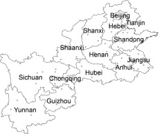 Locations of the agro-meteorological stations in the winter wheat regions of ...