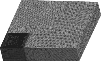 Malla con 2 tamaños de elementos: h1=0,3 y h2=0,9.