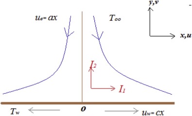 Physical model and coordinate system.