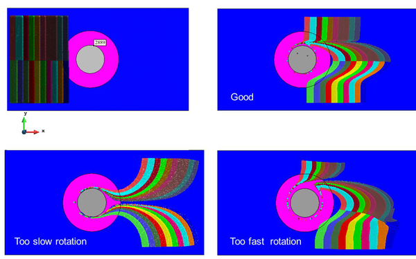 Velocity effect on the weld quality.