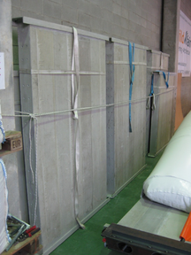 Paneles de FRP desmontados