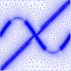 Nodal values of the remeshed mesh for the error function from Eq. 28
