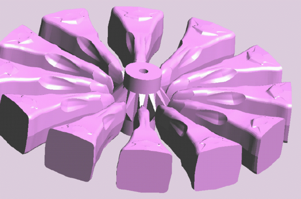 Visualización foto-realística de la geometría anterior.