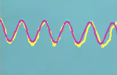 Inicio en x[10]; tamaño de la muestra, 50 pixeles. Parámetros obtenidos A=18.83,  ω=0.156
