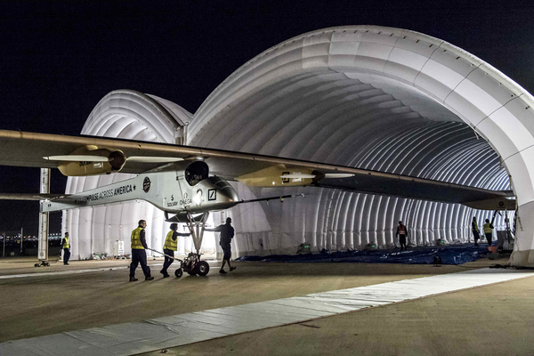 Example of an inflatable hangar - Adopted from [1