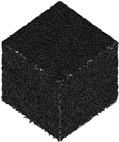 Approximation of the cube based on distance function - This is the result without application of any refinement strategies.