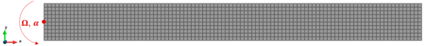 Rectangular cantilever beam subject to rotation.