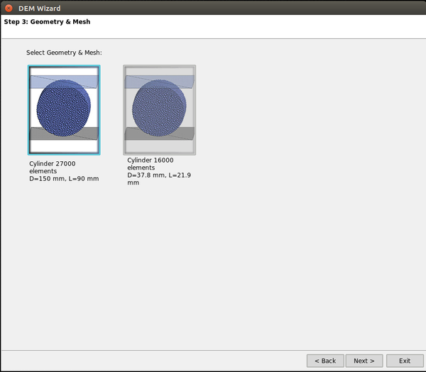 Geometry and mesh selection.