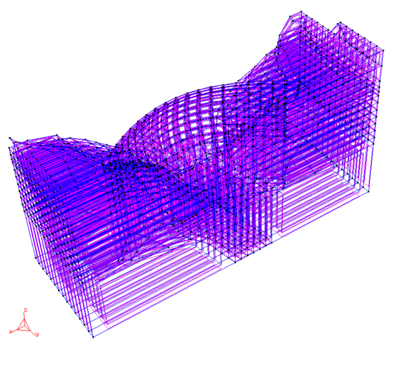 Geometría de una presa de bóveda.