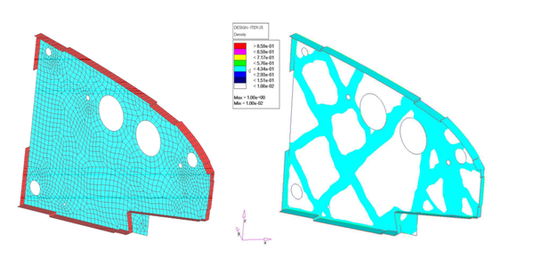 Topology optimization applications on aeronautical industry. The topology optimization fields is useful and developed enough for giving answers to real industry problems.