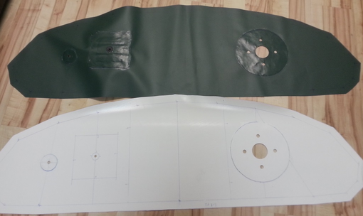 Preparación de la punta del tubo hinchable con detalles para válvulas, bridas y sensores