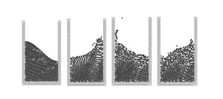 PFEM results for a large amplitude sloshing problems.