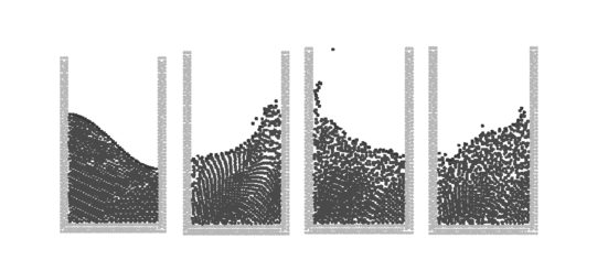 PFEM results for a large amplitude sloshing problems.