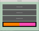 Menú de procesamiento de la aplicación.