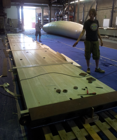 Colocación de apoyos metálicos y apriete de barras