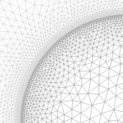 Mesh is refined close to the interface with the help of a distance function.