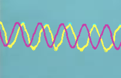 Inicio en x[5]; tamaño de la muestra, 30 pixeles. Parámetros obtenidos A=19.98,  ω=0.160