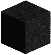 Structure cube tested with distance function - Both figures show the result of the represented structure cube - once displayed without and once with mesh edges.