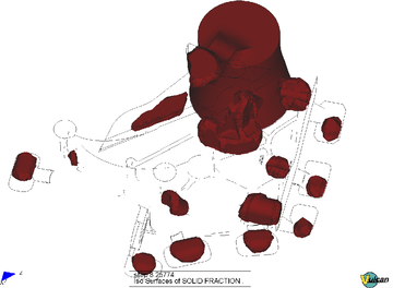 Liquid-fraction evolution during phase-change.