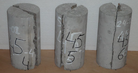 Specimens after the BTS test