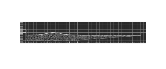 Wave breaking on a beach. Initial geometry and point positions.