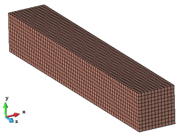 FE mesh created with GiD