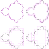 Four moments of the box counting calculations.